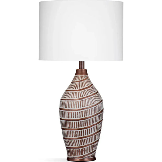 Santa Cruz Polyresin White Table Lamp - LOOMLAN - Bassett Mirror - Table Lamps