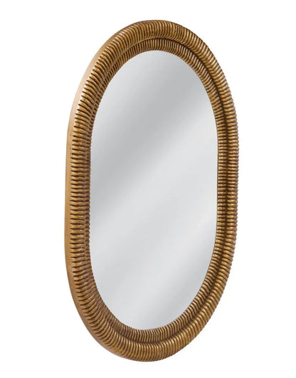 Santee Modern Antique Gold Wall Mirror - LOOMLAN - Bassett Mirror - Wall Mirrors