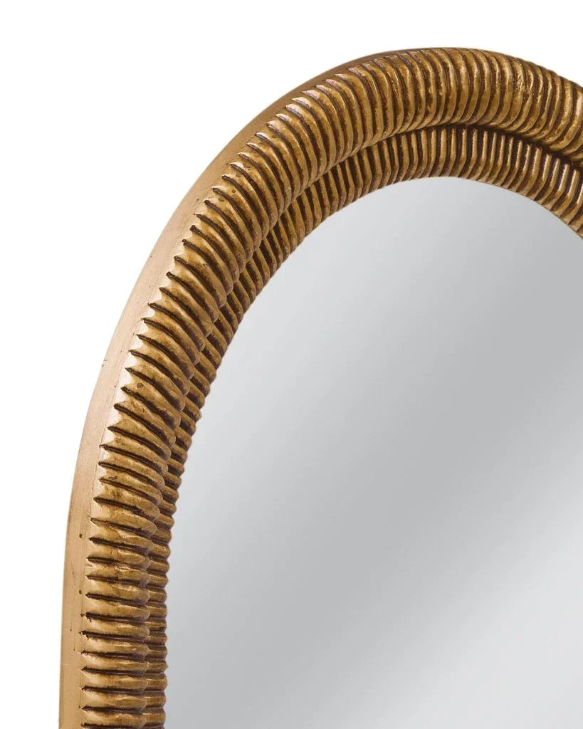 Santee Modern Antique Gold Wall Mirror - LOOMLAN - Bassett Mirror - Wall Mirrors