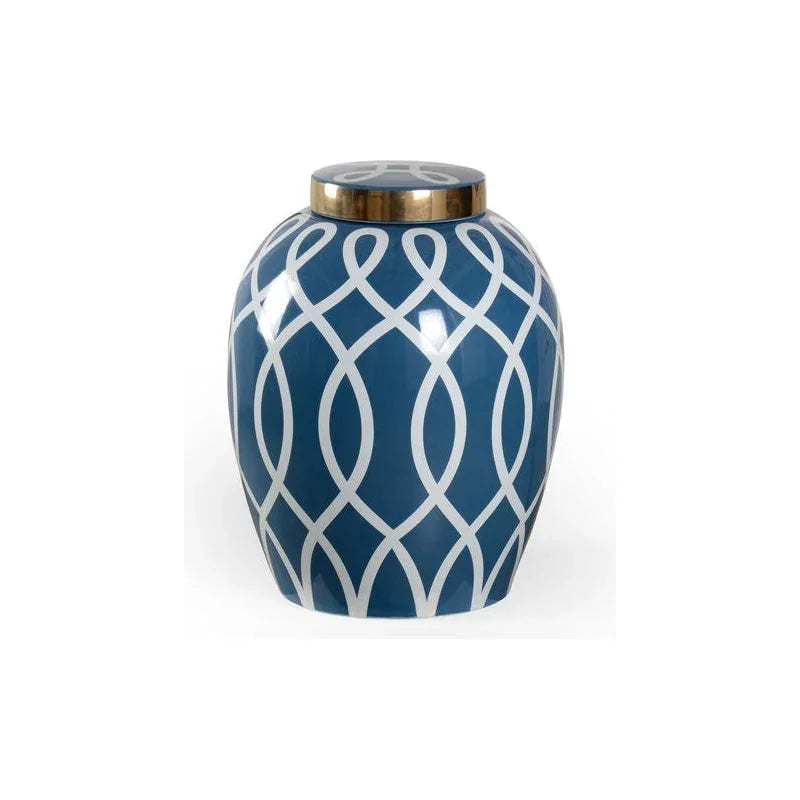 Sarah Ginger Gold Patterned Jar - LOOMLAN - Chelsea House - Vases & Jars