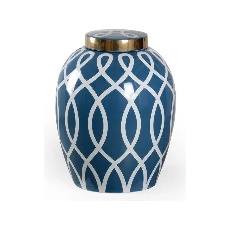 Sarah Ginger Gold Patterned Jar - LOOMLAN - Chelsea House - Vases & Jars