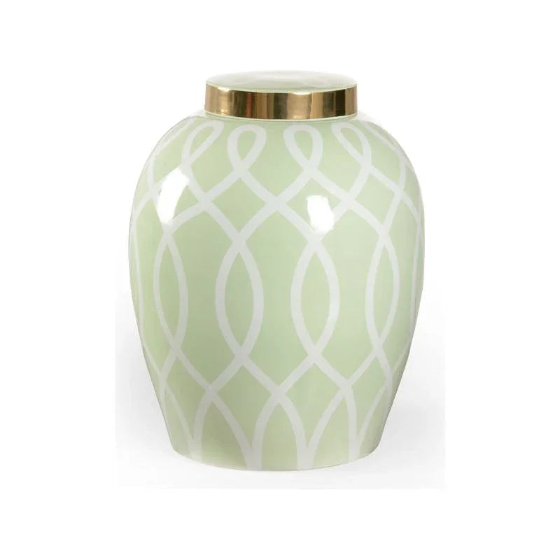 Sarah Ginger Gold Patterned Jar - LOOMLAN - Chelsea House - Vases & Jars