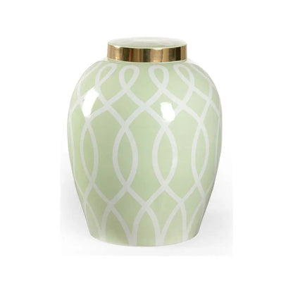 Sarah Ginger Gold Patterned Jar - LOOMLAN - Chelsea House - Vases & Jars