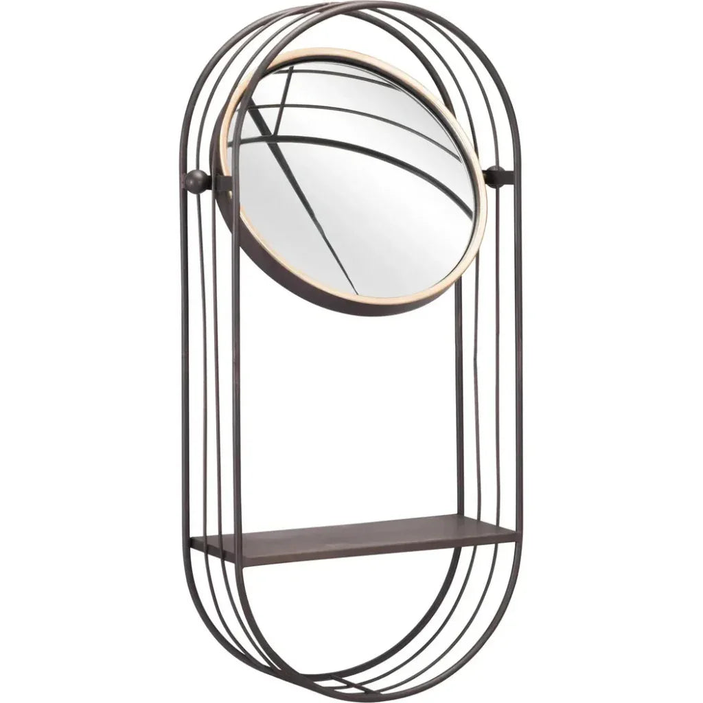 Saroni Mirror Shelf Gray - LOOMLAN - Zuo Modern - Wall Shelves & Ledgers