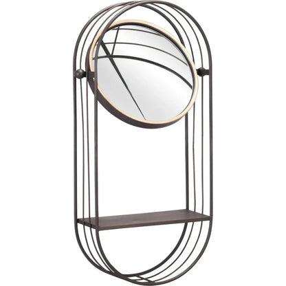Saroni Mirror Shelf Gray - LOOMLAN - Zuo Modern - Wall Shelves & Ledgers