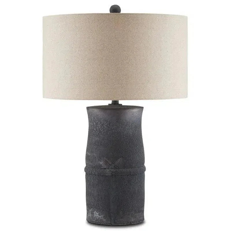 Satin Dark Gray Croft Table Lamp Barry Goralnick - LOOMLAN - Currey & Co - Table Lamps