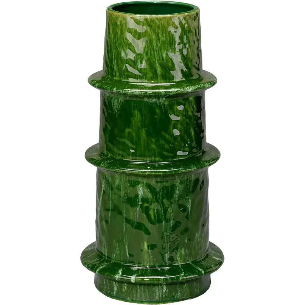 Saturn Ceramic Decorative Vase - LOOMLAN - Jamie Young - Vases & Jars