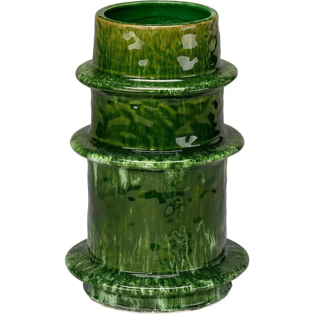 Saturn Ceramic Decorative Vase - LOOMLAN - Jamie Young - Vases & Jars