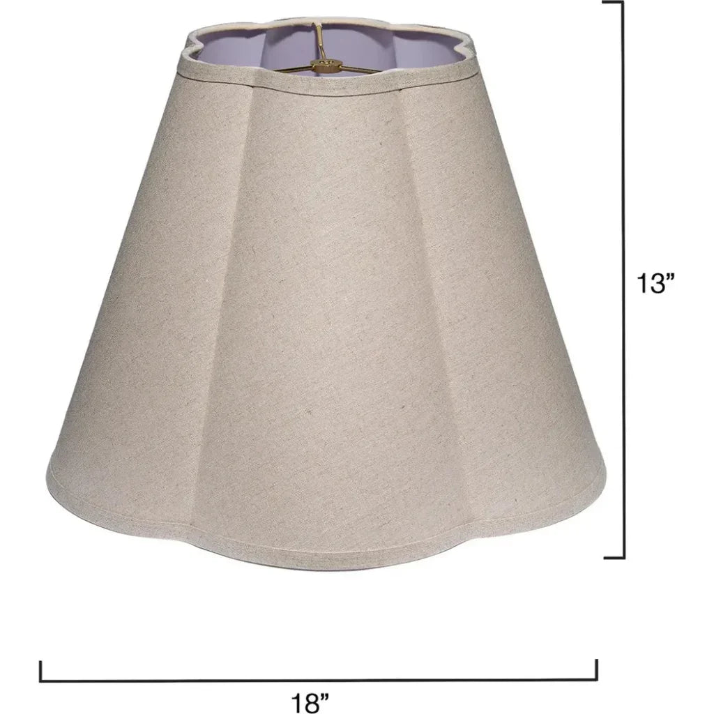 Scalloped Generous Styled Lamp Shade - LOOMLAN - Jamie Young - Table Lamps