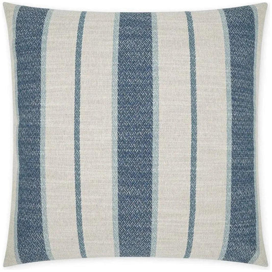 Sconset Ocean Stripes Blue Large Throw Pillow Insert - LOOMLAN - D.V. Kap - Throw Pillows