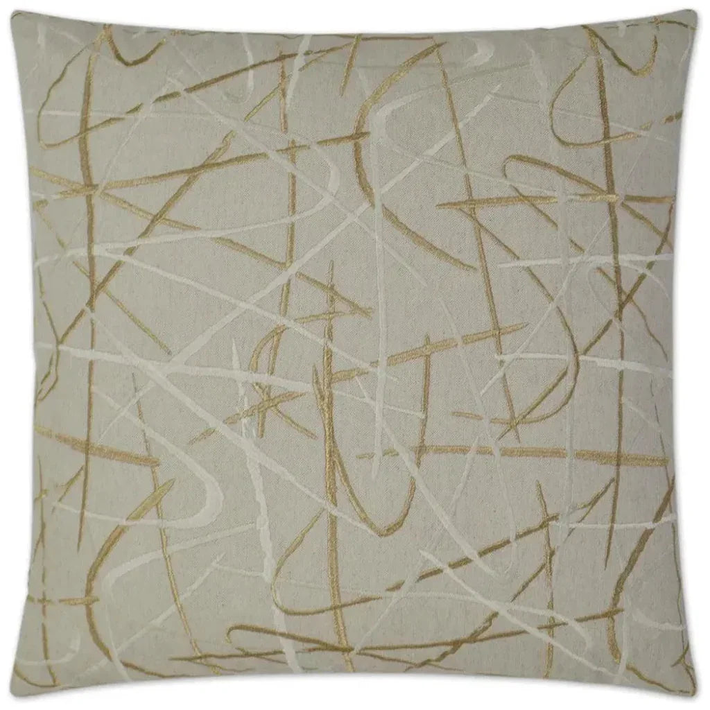 D.V. Kap Scribble Gold Throw Pillow With Insert