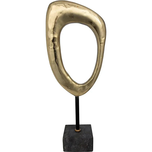 Sculpture A with Metal Alloy and Marble Base - LOOMLAN - Noir - Statues & Sculptures