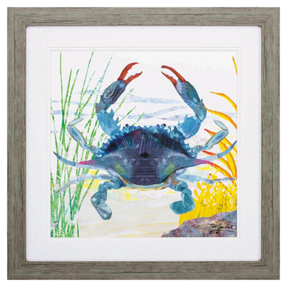 Sea Creature Crab Yellow Canvas Art