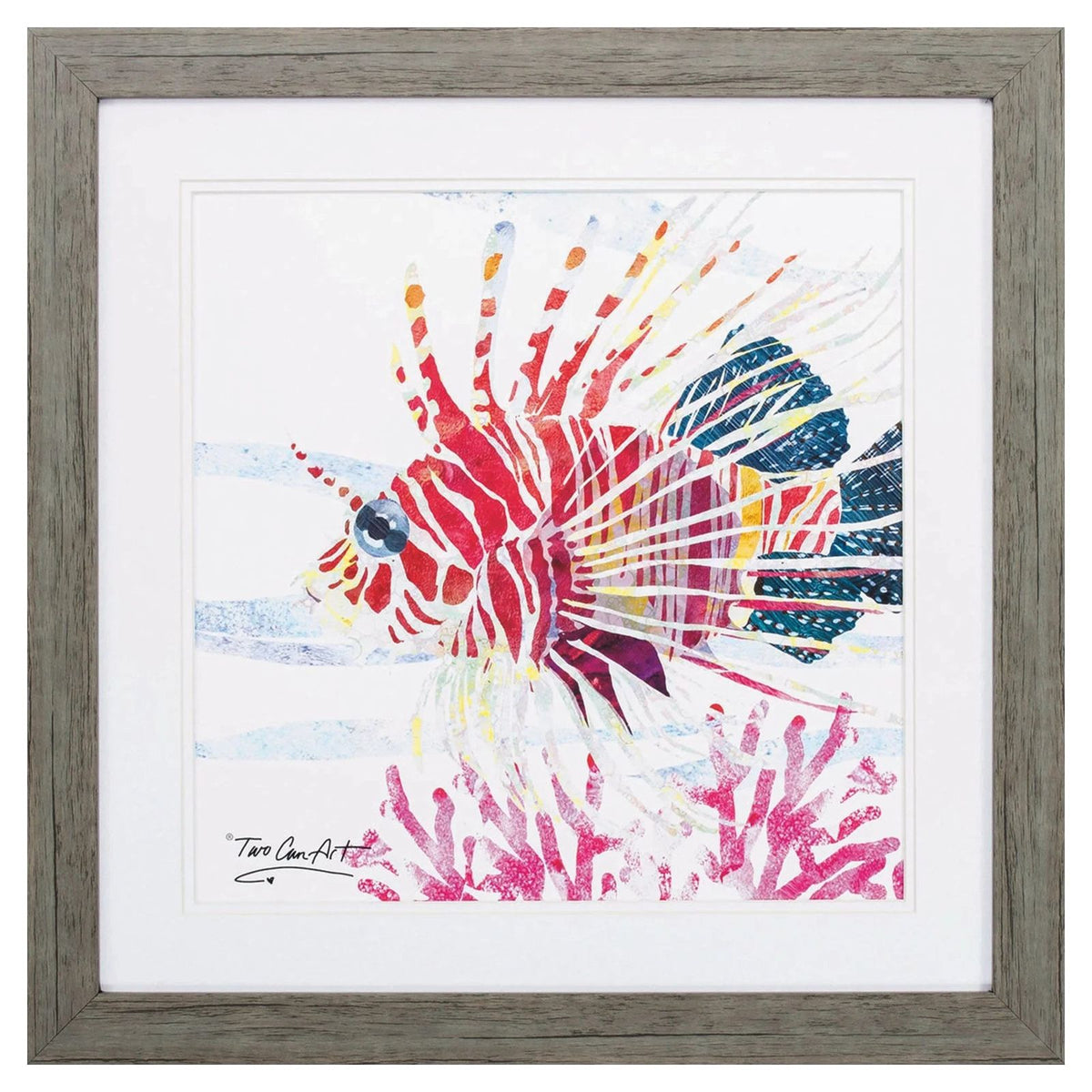 Sea Creature Yellow Framed Wall Art