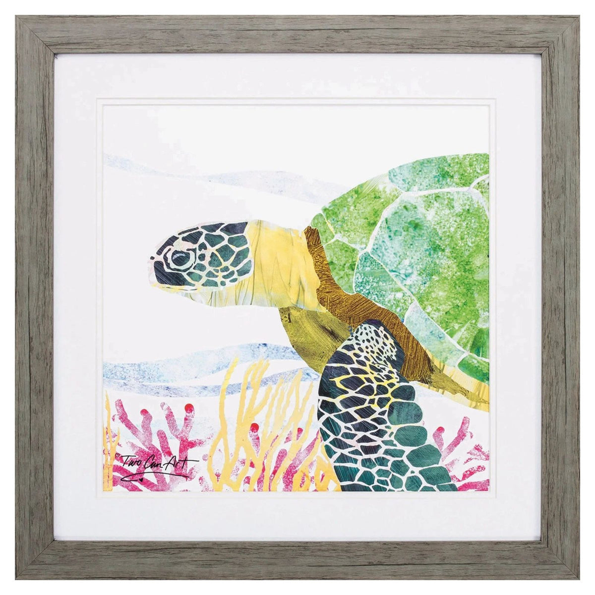 Sea Creature Yellow Framed Wall Art -- view 3