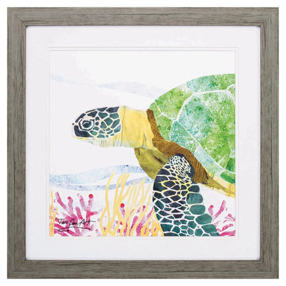 Sea Creature Yellow Framed Wall Art -- view 3
