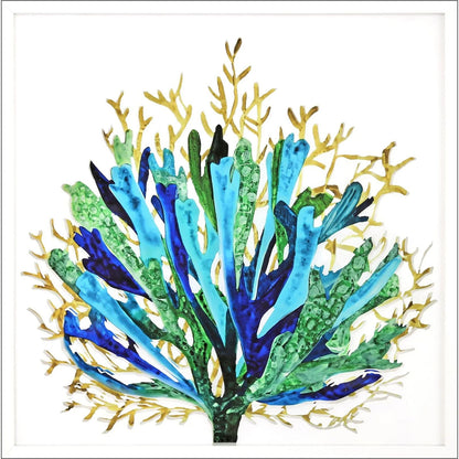 Sea Life Wood Blue Framed Wall Art -- view 9