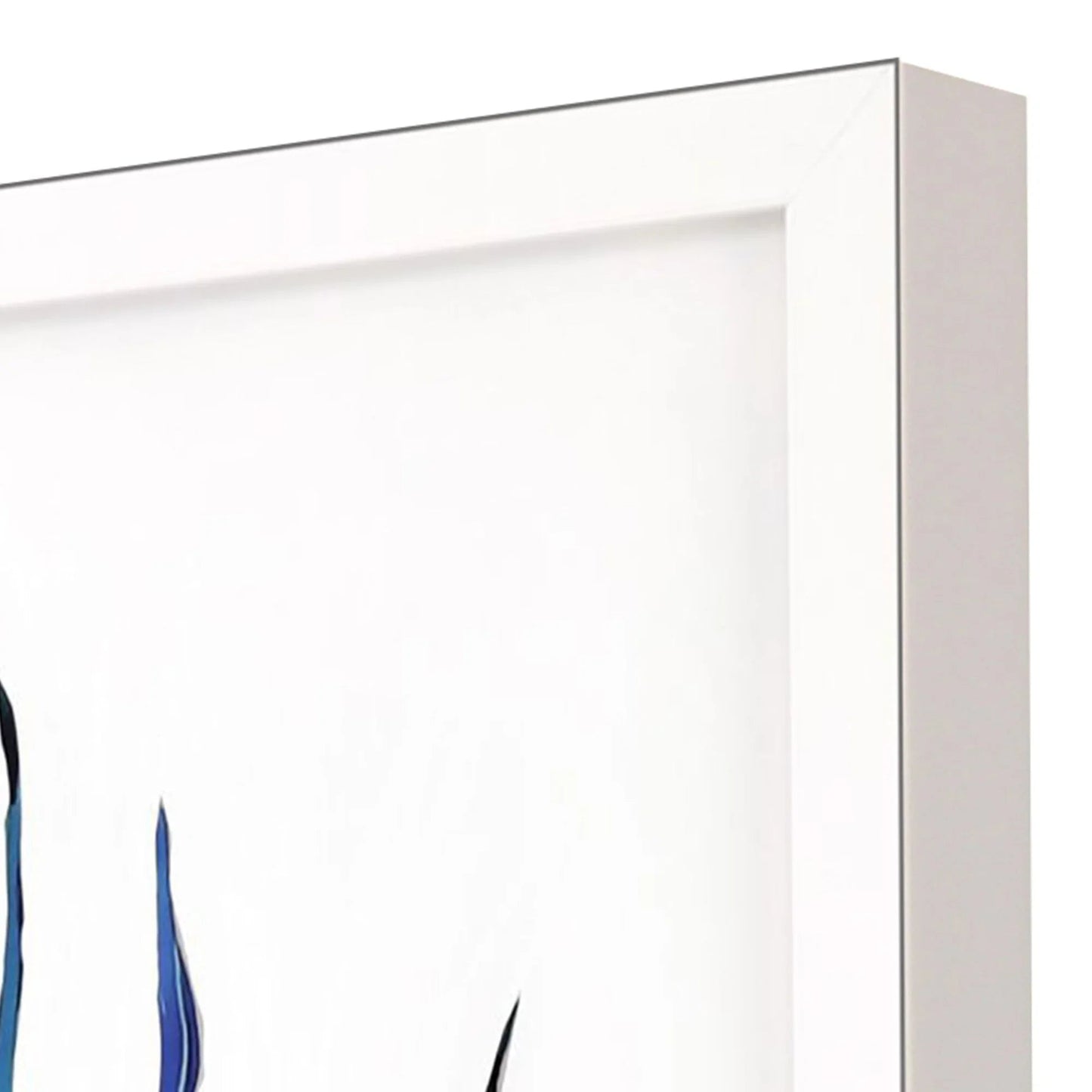 Sea Life Wood Frame Blue Canvas Art