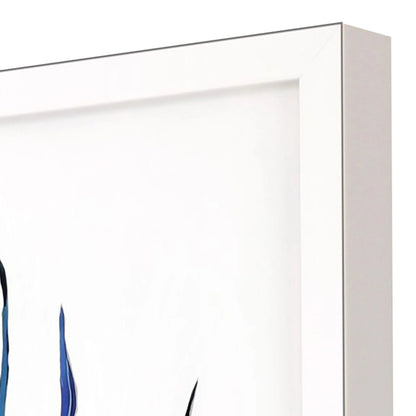 Sea Life Wood Frame Blue Canvas Art