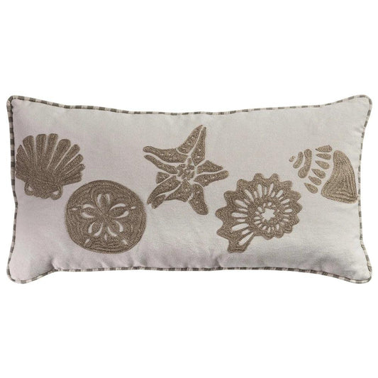 Sea Shells Coastal Brown Lumbar Pillow Insert - LOOMLAN - LOOMLAN - Throw Pillows