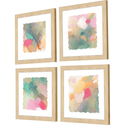 Seagrass Pastels Pink Framed Wall Art 4PC -- view 3