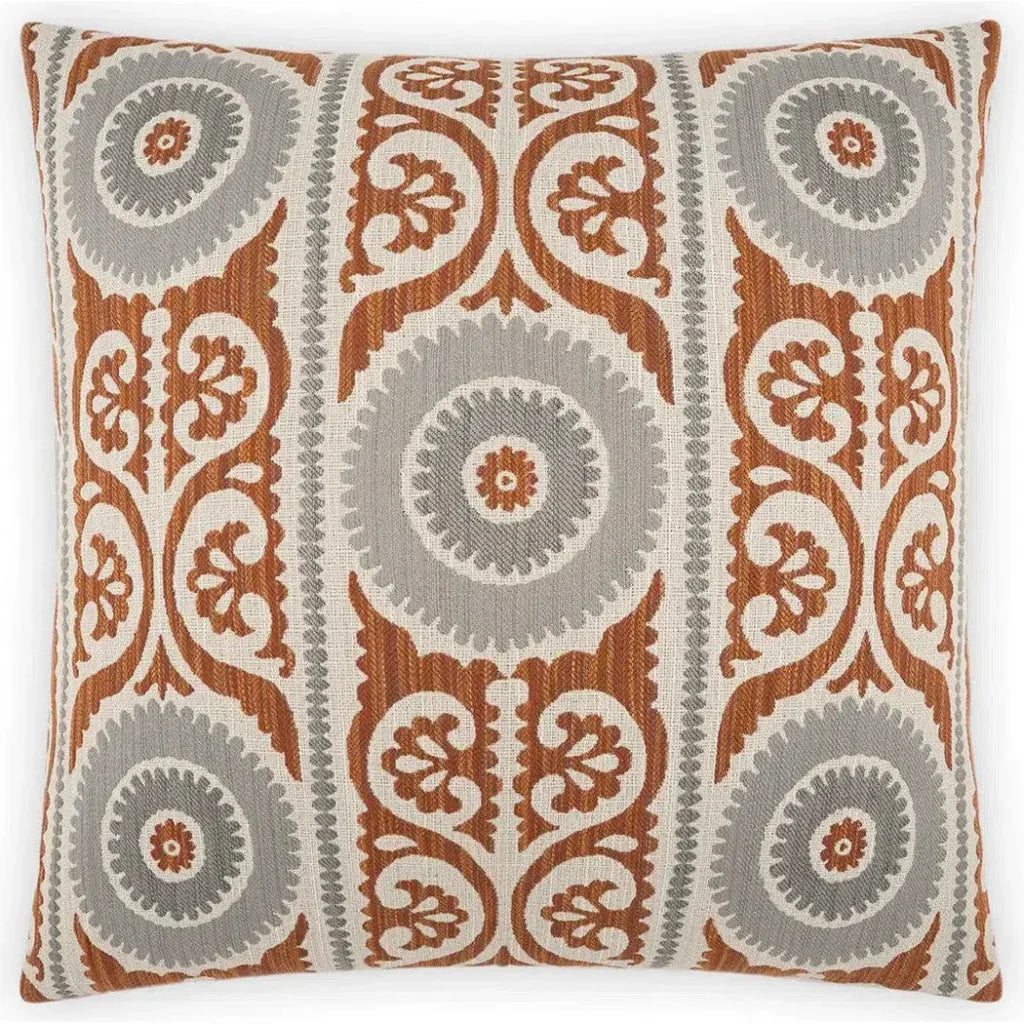 Selma Rust Grey Throw Pillow With Insert - LOOMLAN - D.V. Kap - Throw Pillows