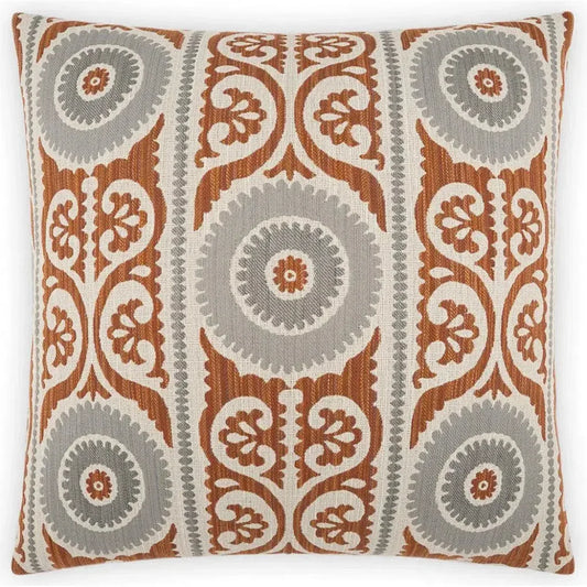 Selma Rust Grey Throw Pillow With Insert - LOOMLAN - D.V. Kap - Throw Pillows