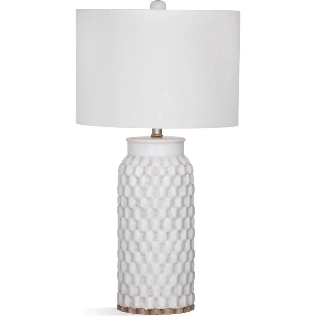 Selser Ceramic White Table Lamp - LOOMLAN - Bassett Mirror - Table Lamps