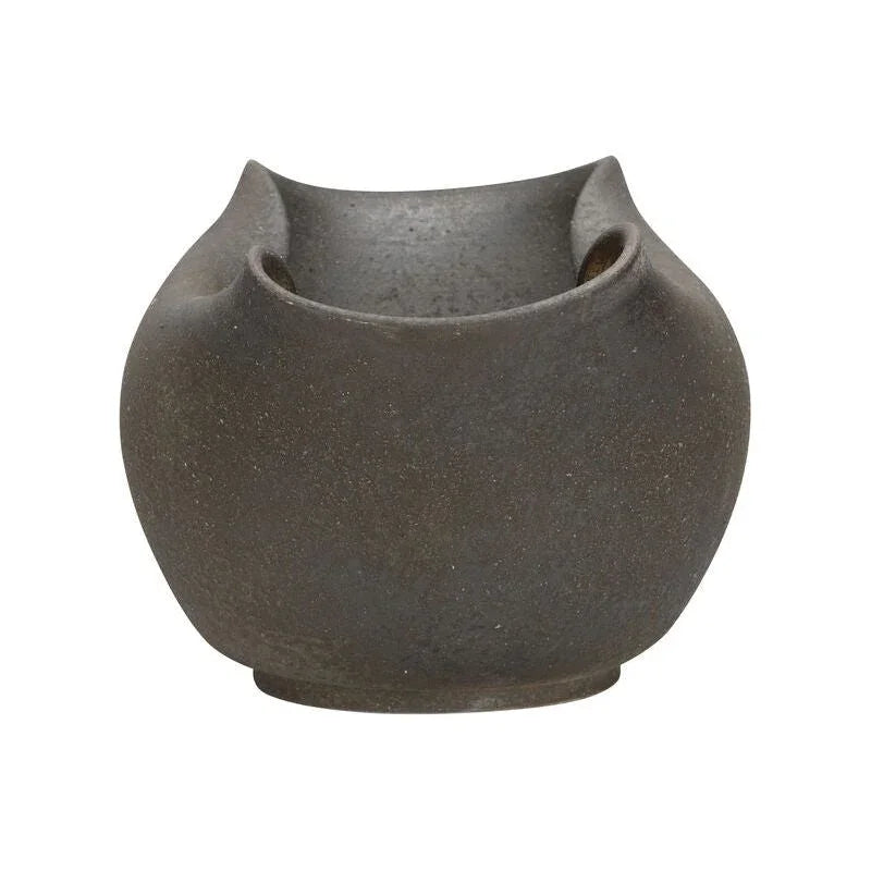 Sendai Black Reactive Glaze Vase - LOOMLAN - Wildwood - Vases & Jars