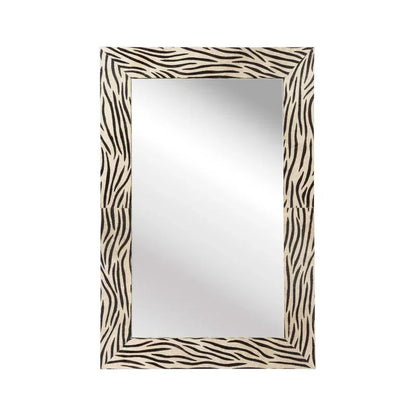 Serengeti Hide On Hair Frame Wall Mirror - LOOMLAN - Wildwood - Wall Mirrors