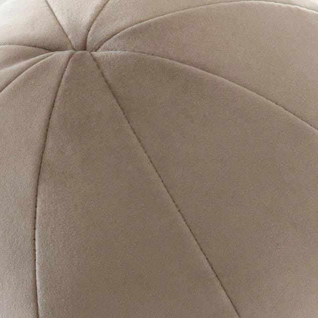 Set of (2) 10" Round Accent Pillows Mink Tan Velvet - LOOMLAN - Diamond Sofa - Throw Pillows