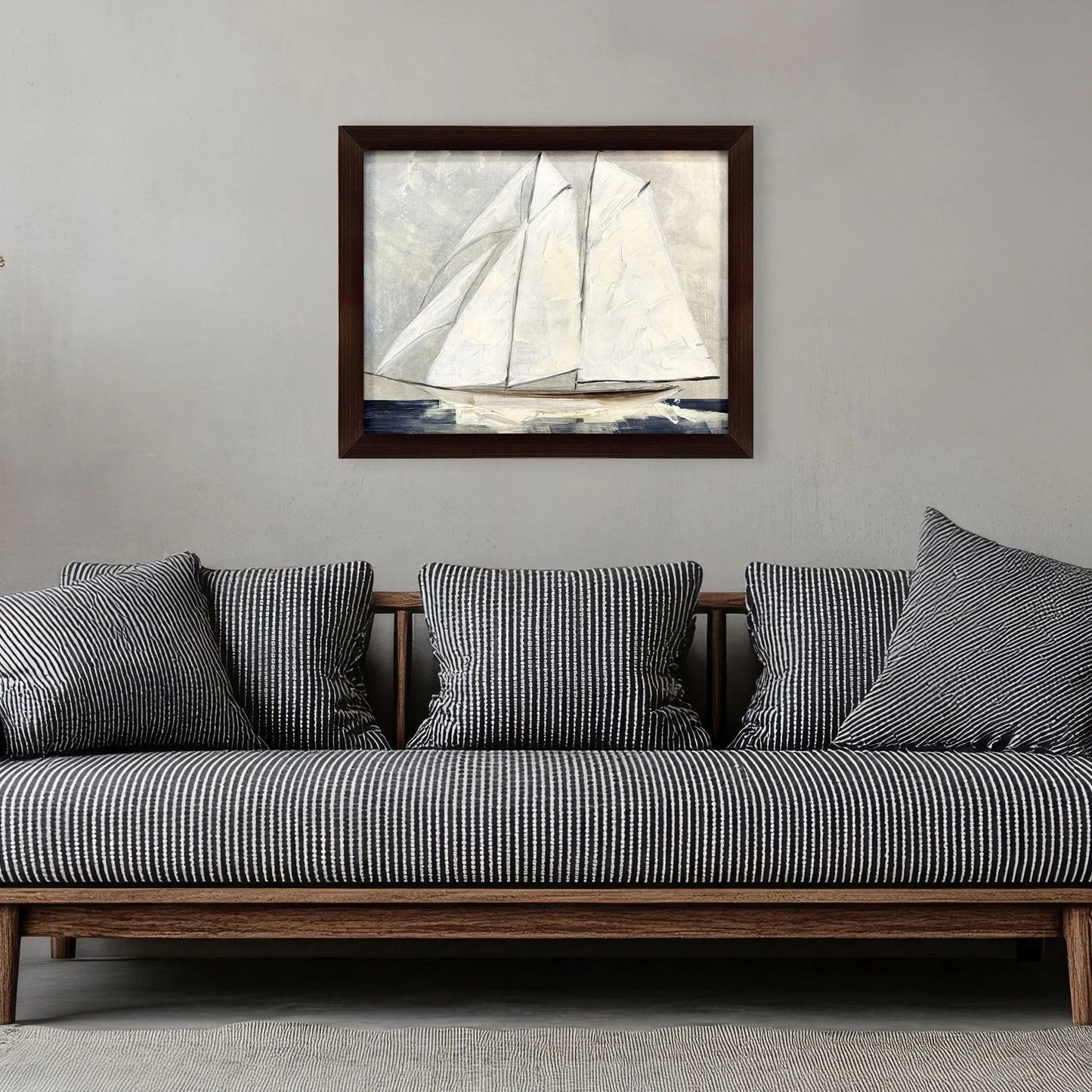 Setting Sail Glass Front Canvas Art