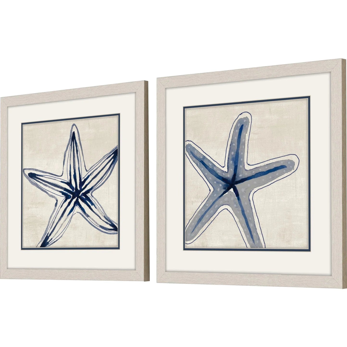 Shades of Starfish Blue Canvas Art 2PC