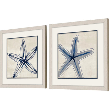 Shades of Starfish Blue Canvas Art 2PC