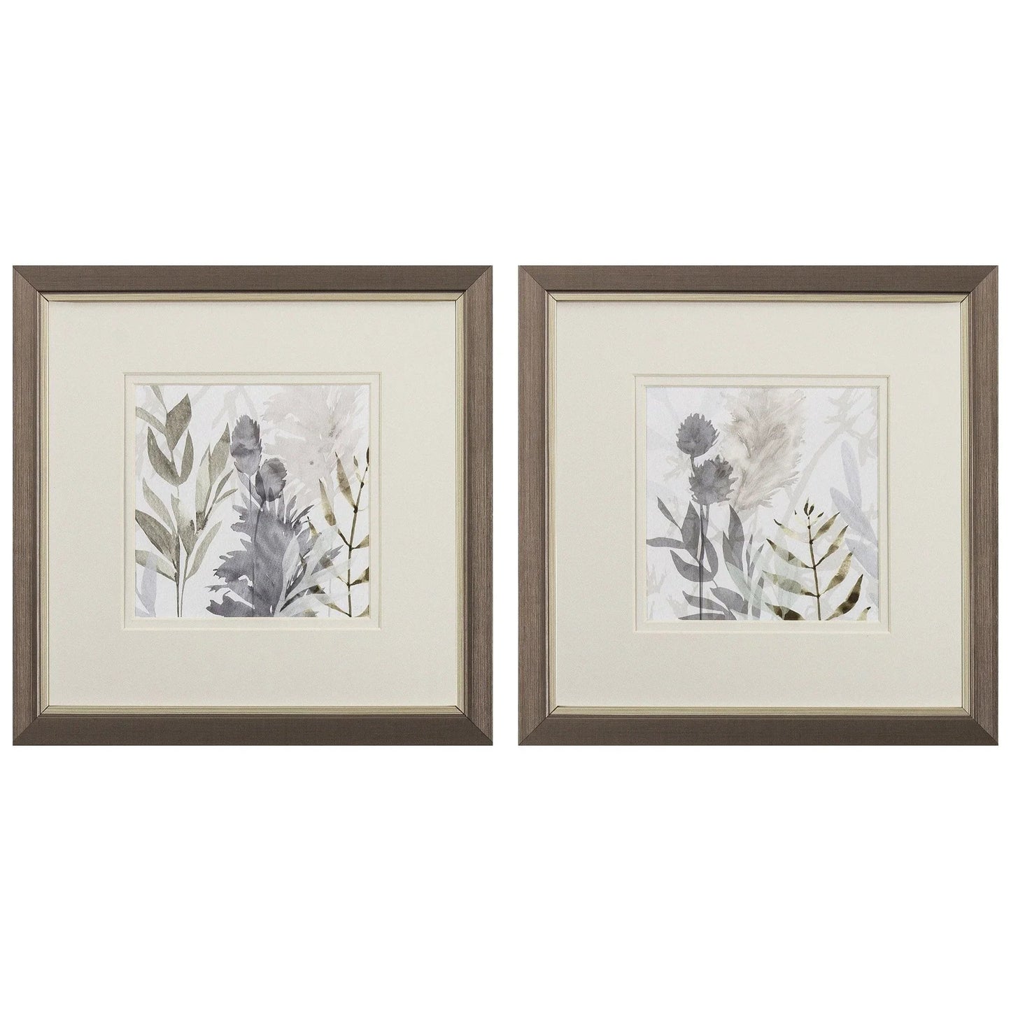 Shadow Woods Grey Canvas Art 2PC