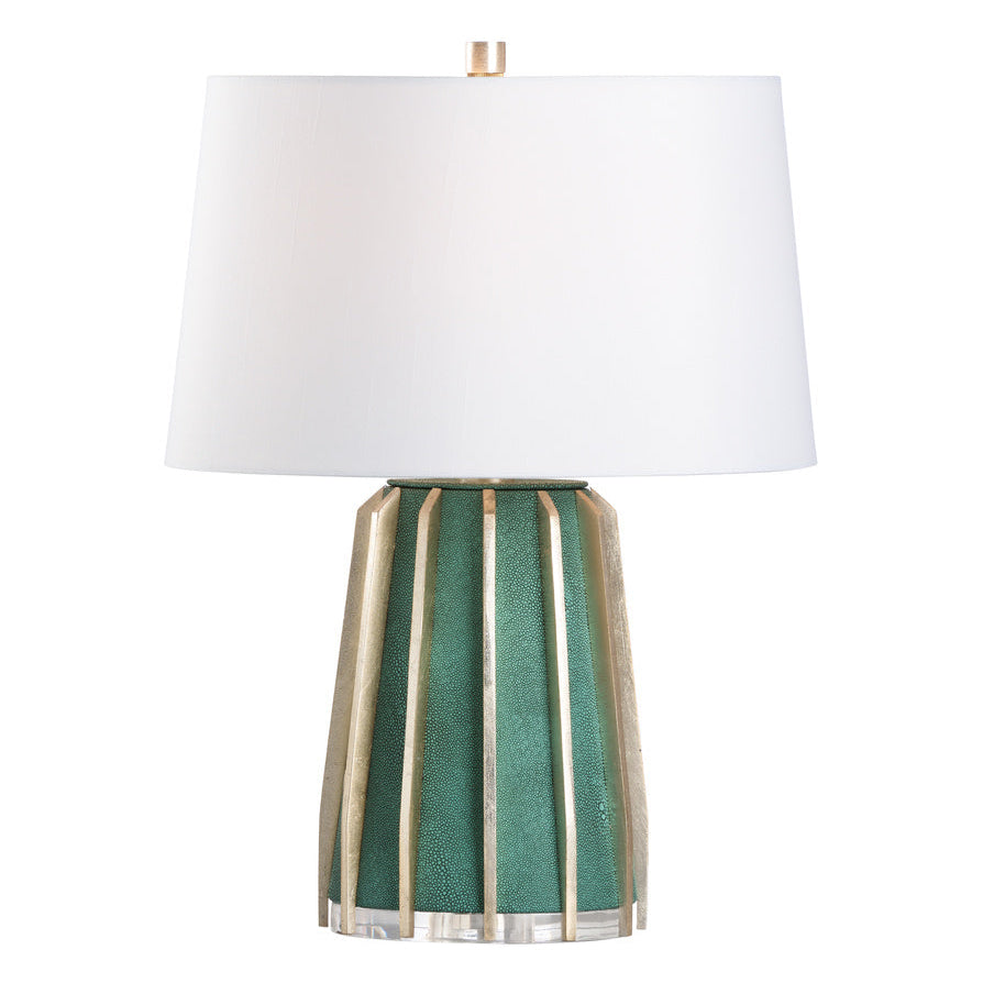 Shagreen Faux Leather Warp Table Lamp