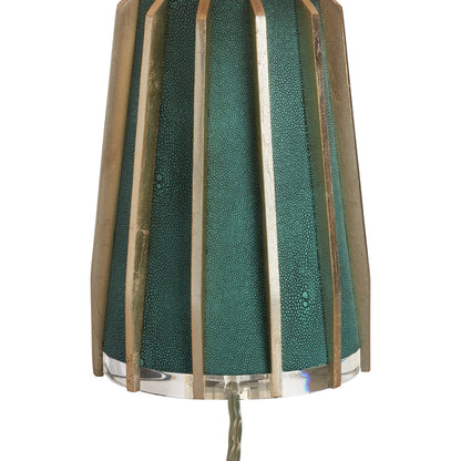 Shagreen Faux Leather Warp Table Lamp