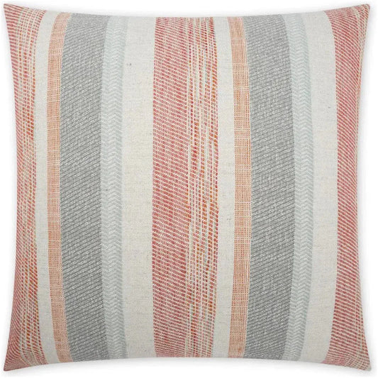 Shannon Stripes Coral Salmon Large Throw Pillow Insert - LOOMLAN - D.V. Kap - Throw Pillows