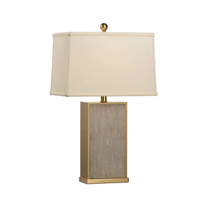 Shark Grey Shagreen Laminated Iron Table Lamp - LOOMLAN - Chelsea House - Table Lamps