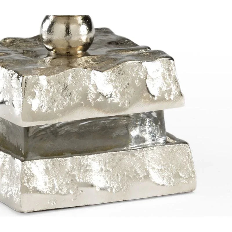 Shelby Hurricane Reflective Finish Patio Candleholder - LOOMLAN - Wildwood - Candle Holders