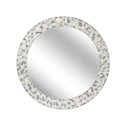 Shell Shock Round Wall Mirror - LOOMLAN - Wildwood - Wall Mirrors