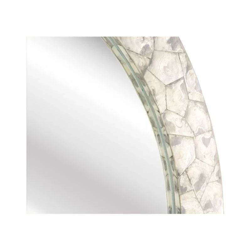 Shell Shock Round Wall Mirror - LOOMLAN - Wildwood - Wall Mirrors