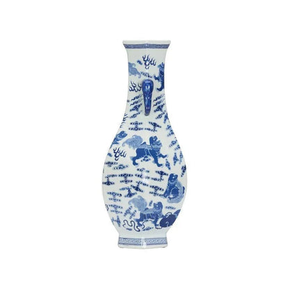 Shi Classic Blue Porcelain Vase - LOOMLAN - Chelsea House - Vases & Jars