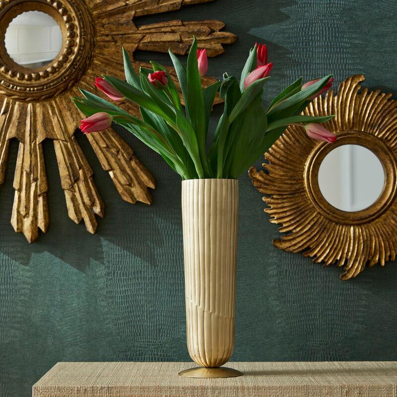 Shifting Lines Metal Vase - LOOMLAN - Chelsea House - Vases & Jars