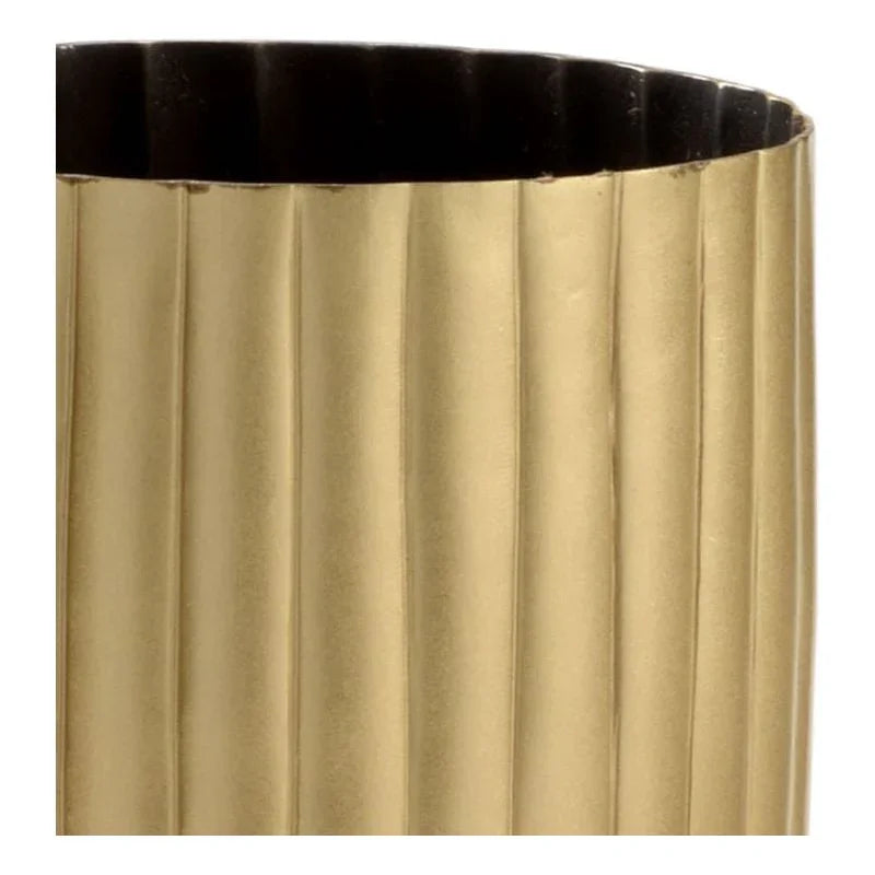 Shifting Lines Metal Vase - LOOMLAN - Chelsea House - Vases & Jars