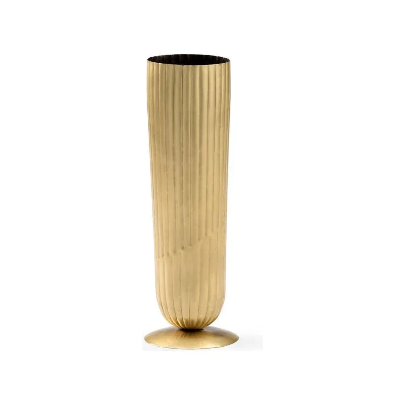 Shifting Lines Metal Vase - LOOMLAN - Chelsea House - Vases & Jars