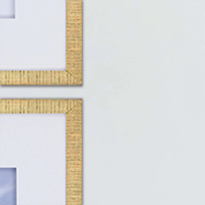 Shores Ribbed Gold Frame Canvas Art 4PC