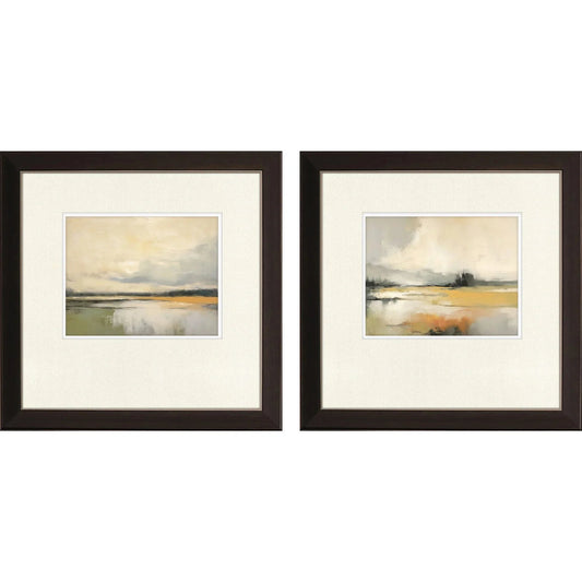 Silent Landscape Blue Canvas Art 2PC