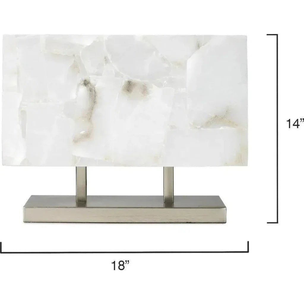 Silver Alabaster Ghost Horizon Table Lamp - LOOMLAN - Jamie Young - Table Lamps