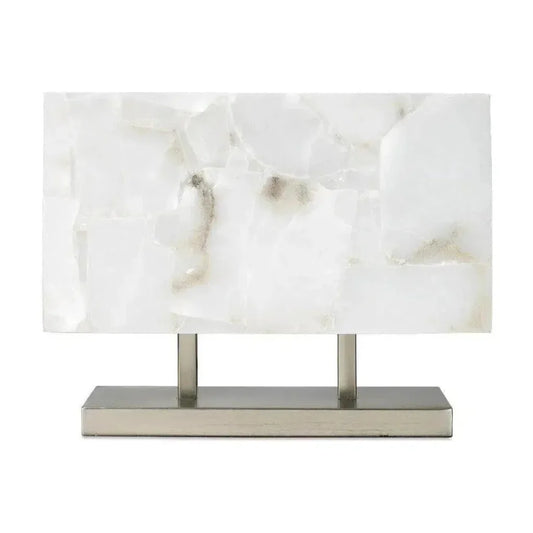 Silver Alabaster Ghost Horizon Table Lamp - LOOMLAN - Jamie Young - Table Lamps